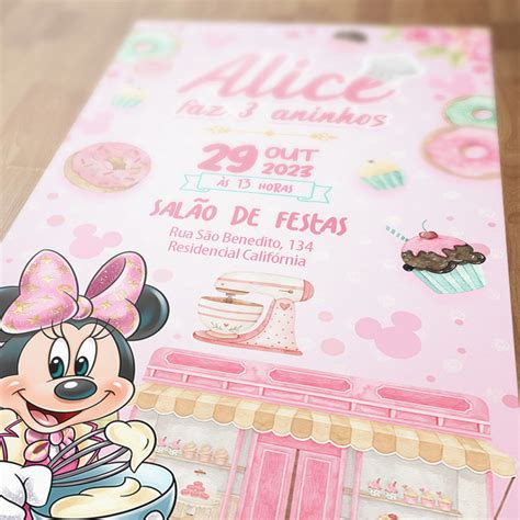 Convite Digital Confeitaria Da Minnie Elo Produtos Especiais