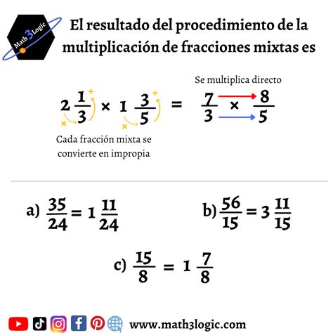 Multiplicación De Fracciones Mixtas Aprende De Forma Sencilla Y Práctica Math3logic