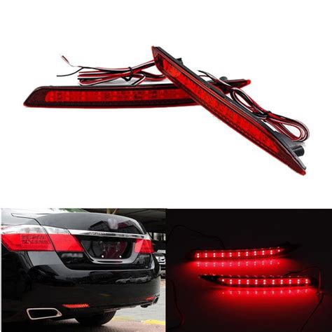 Led Red Rear Bumper Reflector Light Fog Parking Warning Brake