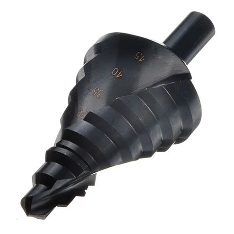 Black Mm Hss Nitriding Titanium Step Drill Bits Steps Cone Cutting