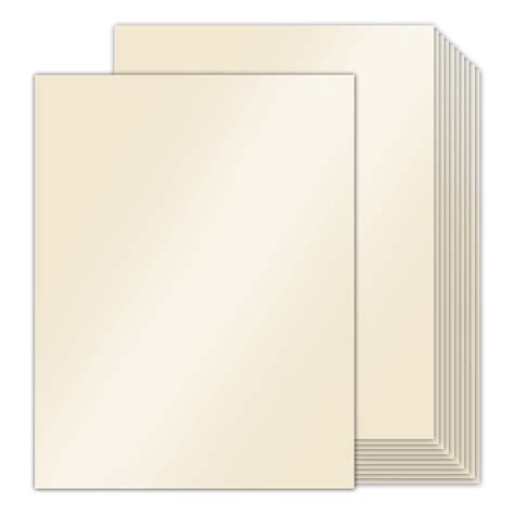 24 Sheets Cream Shimmer AIF4 Cardstock 8 5 X 11 Ivory Paper Goefun Off