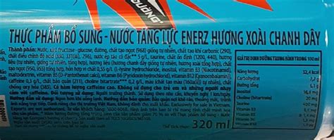 Nước Tăng Lực Giảm 70 Đường Enerz Hương Xoài Chanh Dây Lon 320ml