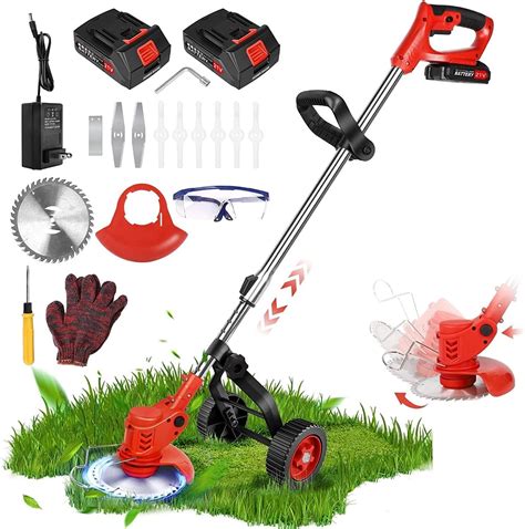 Weed Wacker Battery Operated Edger Trimmer 21v 2000mah Electric Weed Eater