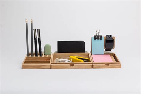 WOODEN DESK ORGANIZER SET by Twonee | Archello