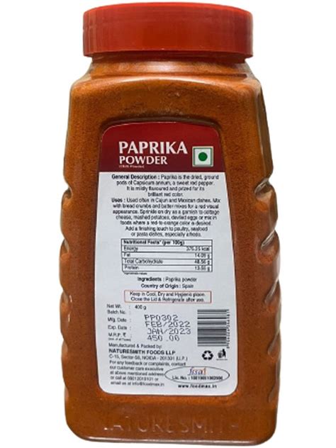 Chilly 400g Nature Smith Paprika Powder Packaging Type Jar At Rs 435