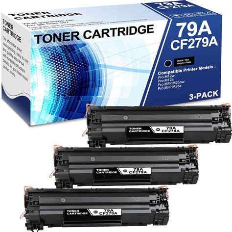 3 Pack 79a Cf279a Bk Toner Cartridge With Chip 79a Cf279a Compatible Cf279a