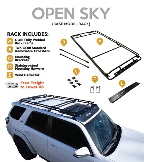 GOBI Toyota 4Runner 5th Gen Stealth Rack Open Sky