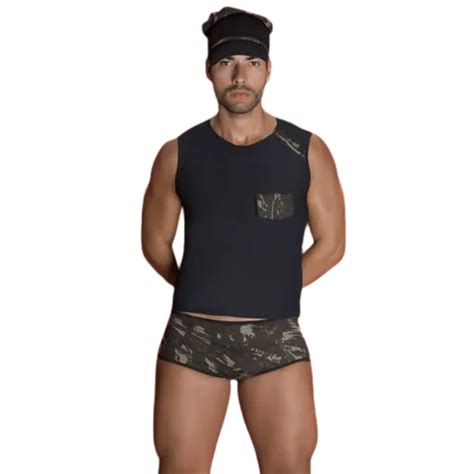 Fantasia Masculina Militar Garota Veneno Sex Shop Flower Love