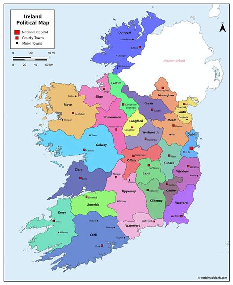 Printable Ireland Map – Map of Ireland with Counties [PDF ...