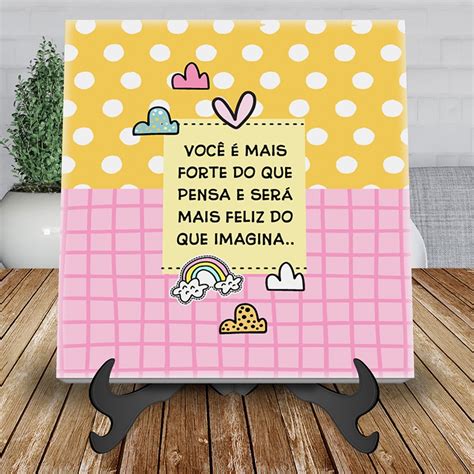 Azulejo Decorativo Frases Positividade Shopee Brasil