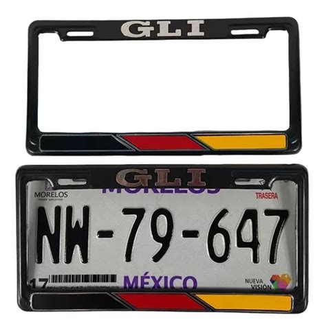 Par De Marcos Portaplacas Volkswagen Gli Polo Golf Jetta Env O Gratis