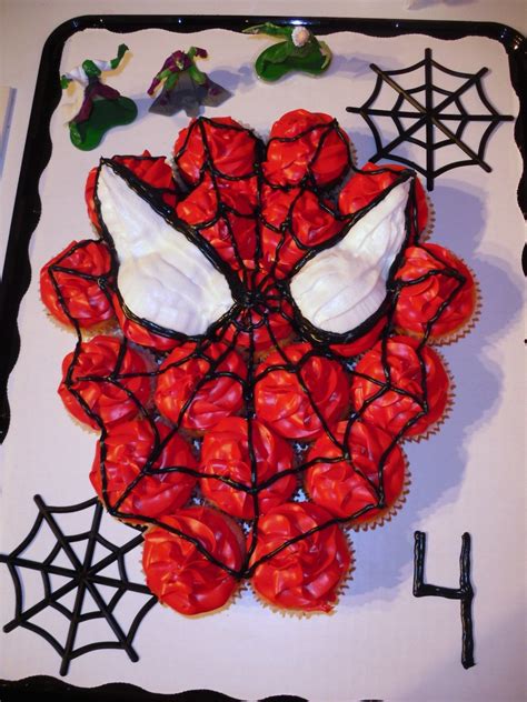 Spiderman Cupcake Cake - CakeCentral.com