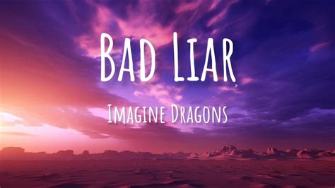 Imagine Dragons Bad Liar Lyric Video Youtube