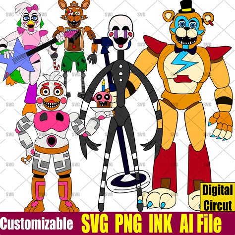 Funtime Foxy Five Nights At Freddys Svg The Puppet Svg Funt Inspire