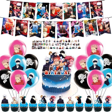 Amazon Pcs Manga Kaisen Birthday Party Supplies Including