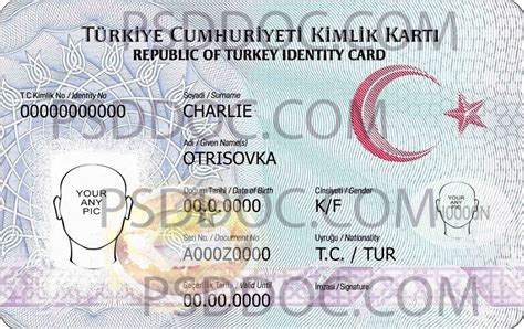 Turkey Id Card Psd Front Back Psd Store