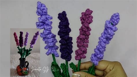 Flor Lavanda Tejida A Crochet En Minutos Paso A Paso Youtube