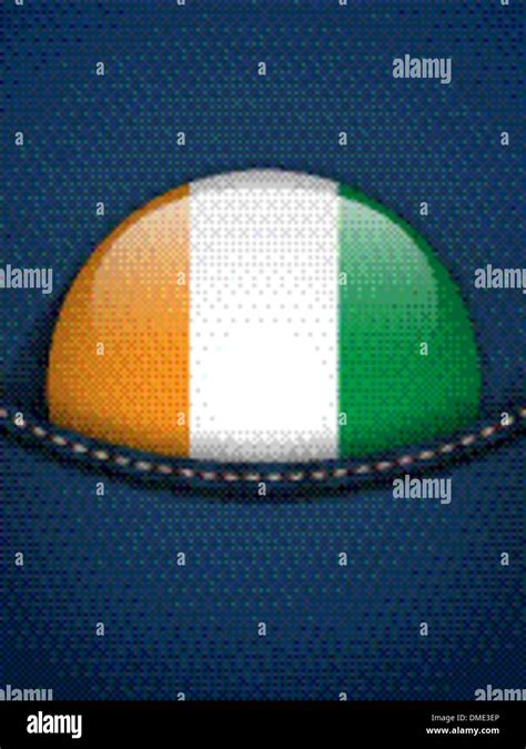 Ireland Flag Button In Jeans Pocket Stock Vector Image And Art Alamy