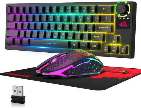 RedThunder K84 Combo Clavier Et Souris Usb Sans Fil Gamer AZERTY