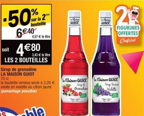 Promo Sirop De Grenadine LA MAISON GUIOT 70 Cl Chez Cora