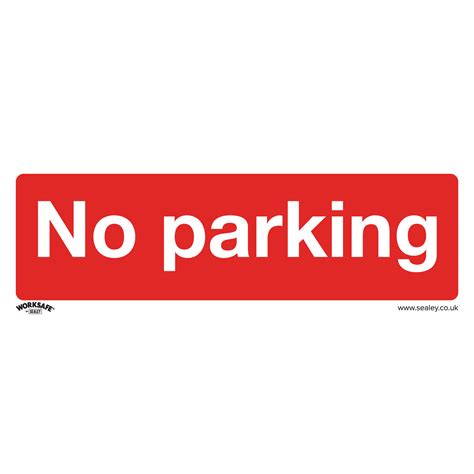 Prohibition Safety Sign No Parking Self Adhesive Vinyl Pack Of 10 Huttie