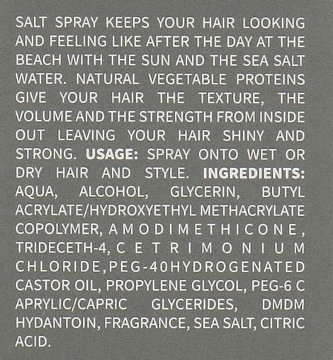 Hadat Cosmetics Hydro Texturizing Salt Spray - Texturizing Salt Spray ...