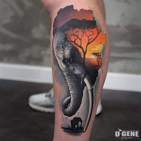 Tattoos By U Gene Realistic Elephant Tattoo Elephant Tattoo Design