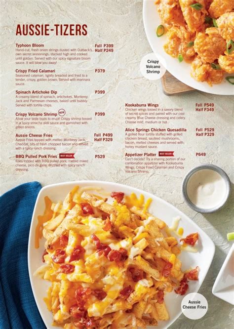 Outback Steakhouse Menu With Updated Prices Philippines 2024