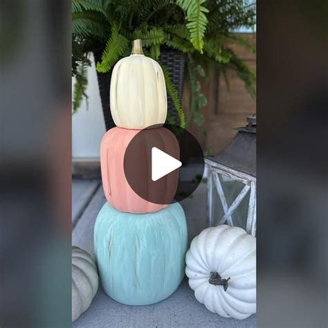 Lets Give These 5 Stackable Pumpkins From Dollar Tree A Makeover Dollar Tree Stacked