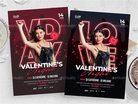 Valentines Night Flyer Template Ksioks