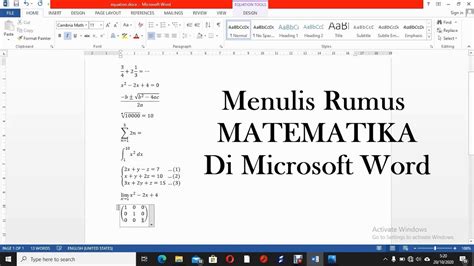 Cara Menulis Rumus Matematika Di Excel Matematika Mania Riset Hot Sex