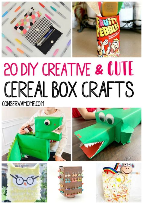 20 Diy Creative And Cute Cereal Box Crafts Cereal Box Craft Cardboard