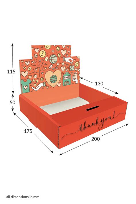 Charity Collection Box Cdu Fully Printed