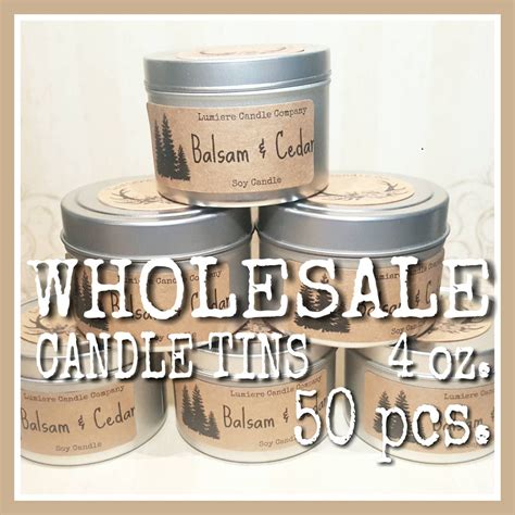 Wholesale Soy Candles 4 Oz Candle Tins 50 Pieces Etsy