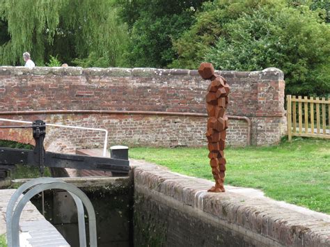 Antony Gormley Sculpture At Lock 31 Stratford Canal To Celebrate 50