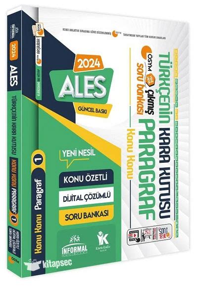 2024 ALES Türkçenin Kara Kutusu Paragraf Konu Konu Çıkmış Sorular Soru