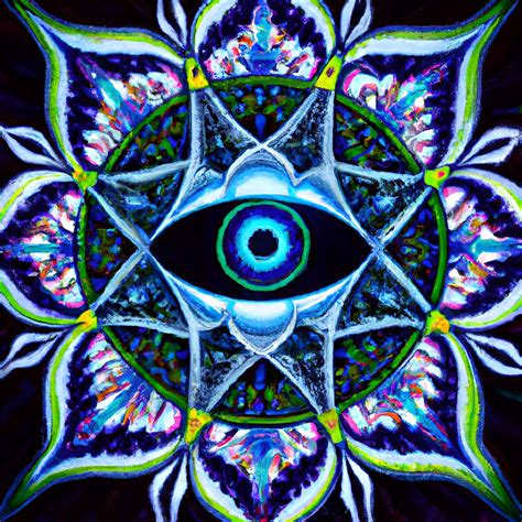 Hypnotic Third Eye Lotus Black Light Fractal Ai Generated Artwork Nightcafe Creator