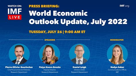 Press Briefing World Economic Outlook Update July Youtube