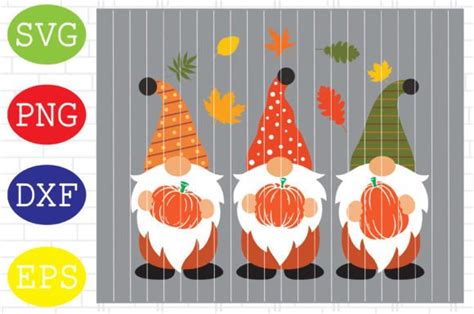 Fall Gnomes With Pumpkin Svg Autumn Svg Graphic By Digitalsvgfiles