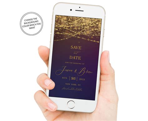 Electronic Save The Date Etsy - Erba Invitation Card