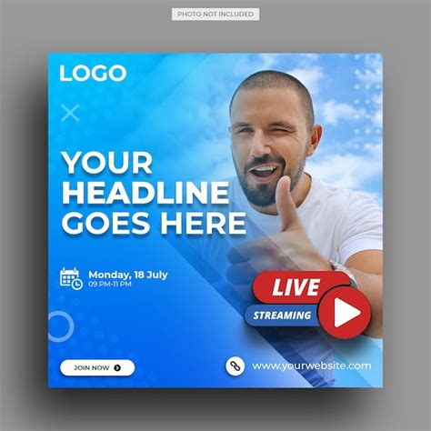 Premium PSD Live Streaming Workshop For Social Media Post Template