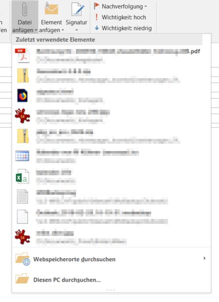 Anlage Anhang Komfortabler Einf Gen Dateiauswahl Zuletzt