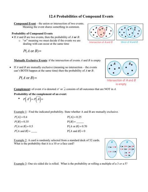 12 4 Probabilities Of Compound Events