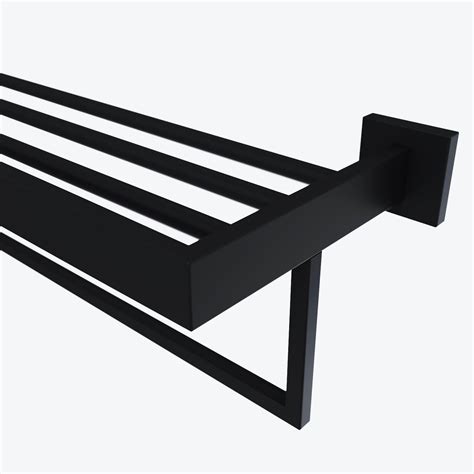 Black Towel Rail Bathroom Towel Rack Wall Mounted 620mm Elegantshowers