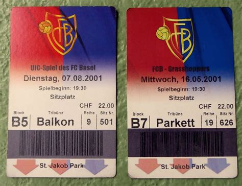 Seltene Alte Original Fc Basel Fcb Tickets Von Kaufen Auf Ricardo