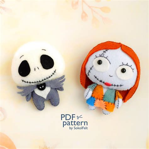 Felt Jack Skellington Toy Sewing PDF And SVG Patterns Nightmare Before