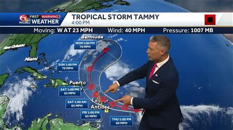 Tracking Tropical Storm Tammy Youtube