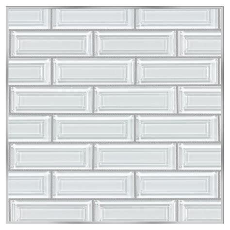 Mto0514 Modern 2x6 Beveled Subway White Glossy Molded Glass Mosaic Tile Glass Mosaic Tiles