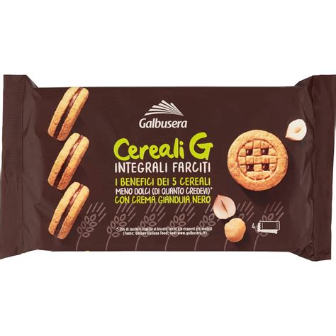 Biscotti Integrali Con Crema Di Gianduia Nero Galbusera G Coop Shop