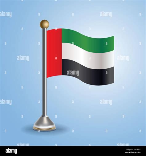 State Table Flag Of United Arab Emirates National Symbol Vector